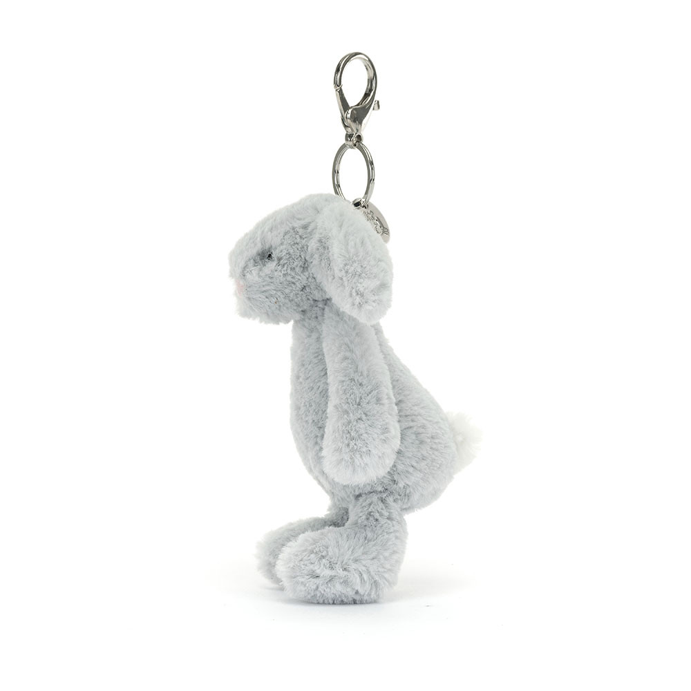 Bashful Silver Bunny Bag Charm - Official Jellycat