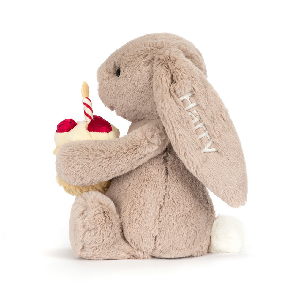 Personalized Bashful Beige Bunny 'Birthday' - Official Jellycat
