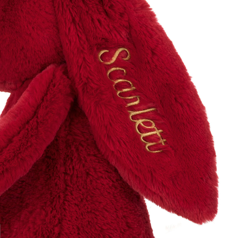 Personalized Bashful Luxe Bunny Scarlett - Official Jellycat