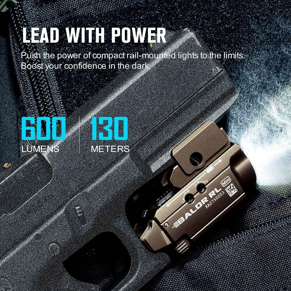 Olight Baldr RL Mini Tactical Light and Red Laser, Desert Tan