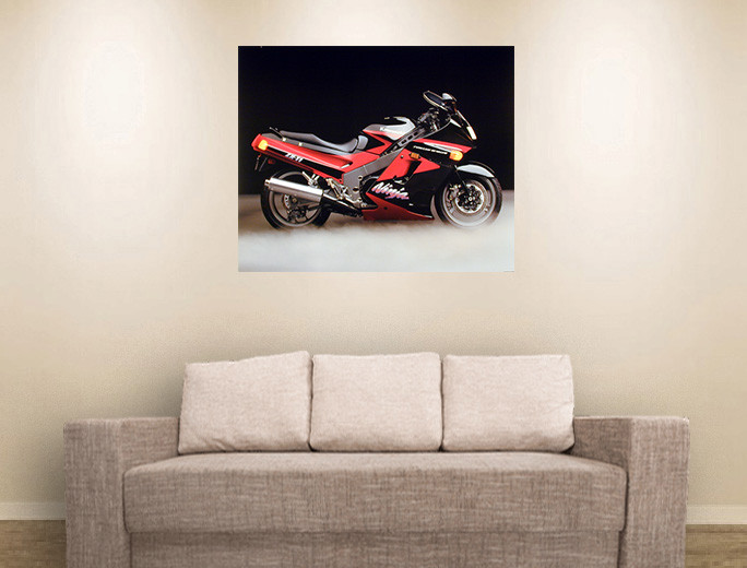 Vintage Ninja ZX11 Kawasaki Motorcycle Poster | Motorcycle Posters
