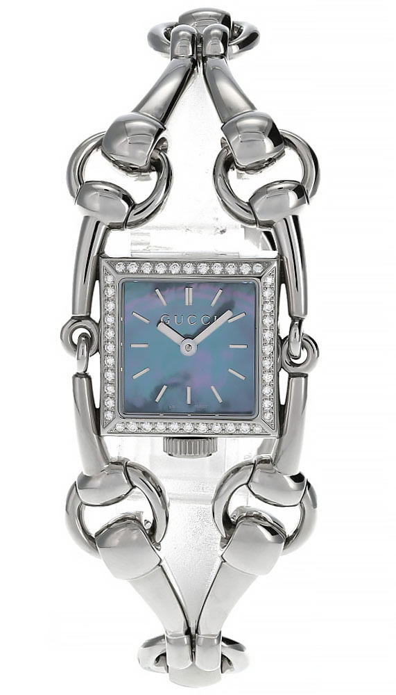 GUCCI Signoria Diamond Square Mother-of-Pearl Dial Women's Watch