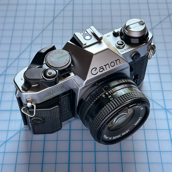 Canon AE-1 PROGRAM 35mm SLR with FDn 50mm f/1.8 Lens
