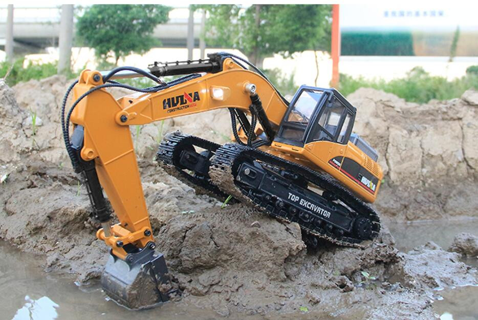 HUINA 1580 580 1:14 23Ch RC FULL ALLOY RC Excavator Big Rc Trucks