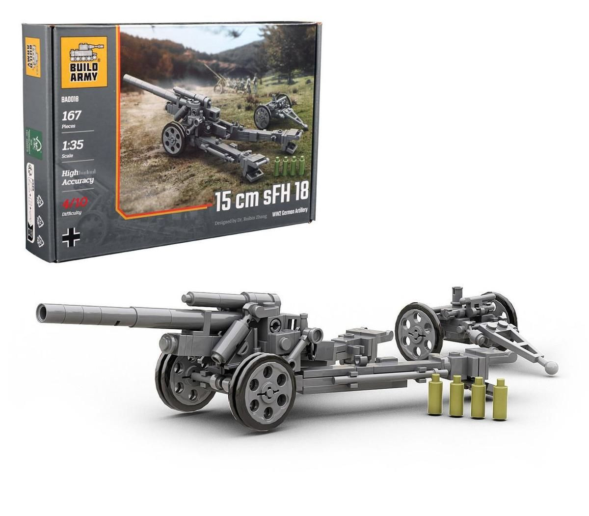 Build Army 1/35 German 15cm SFH 18 Artillery - Wonderland Models