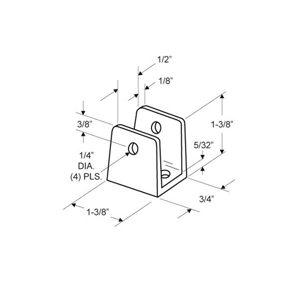 Buy U Bracket, 1/2 Inch, Cast Stainless Steel | Shiffler