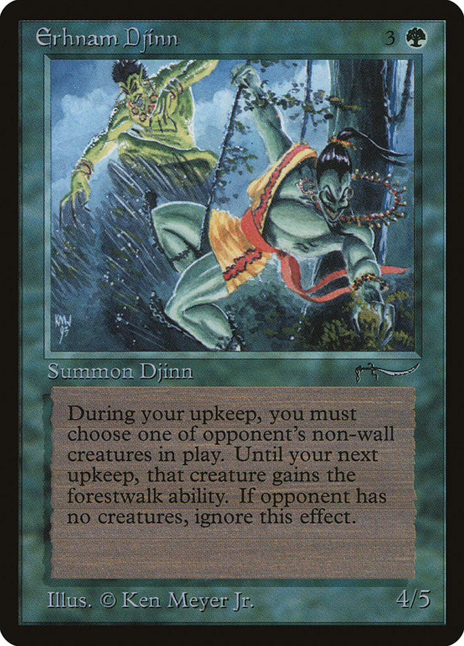 MTG Erthmam Djinn アーナム・ジン アラビアンナイト 英語 MTG Erthmam