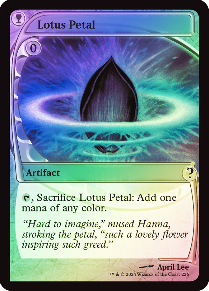 MTG 水蓮の花びら Lotus Petal マスターピース 部分光沢 MPS 水蓮の