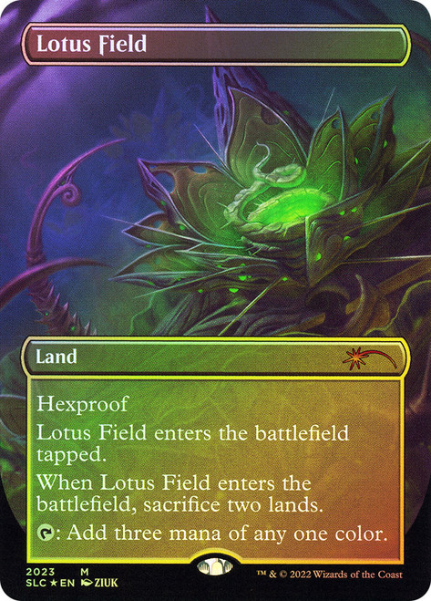 MTG 睡蓮の原野 Lotus Field ボーダーレス ギャラクシーFOIL