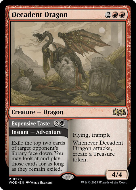 Decadent Dragon // Expensive Taste (Promo Pack) (Wilds of Eldraine