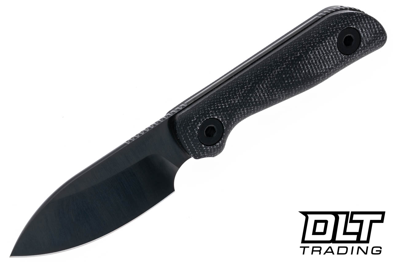 Kunwu Stiffy P - Black Canvas Micarta - Satin DLC Vanadis 8 - DLT