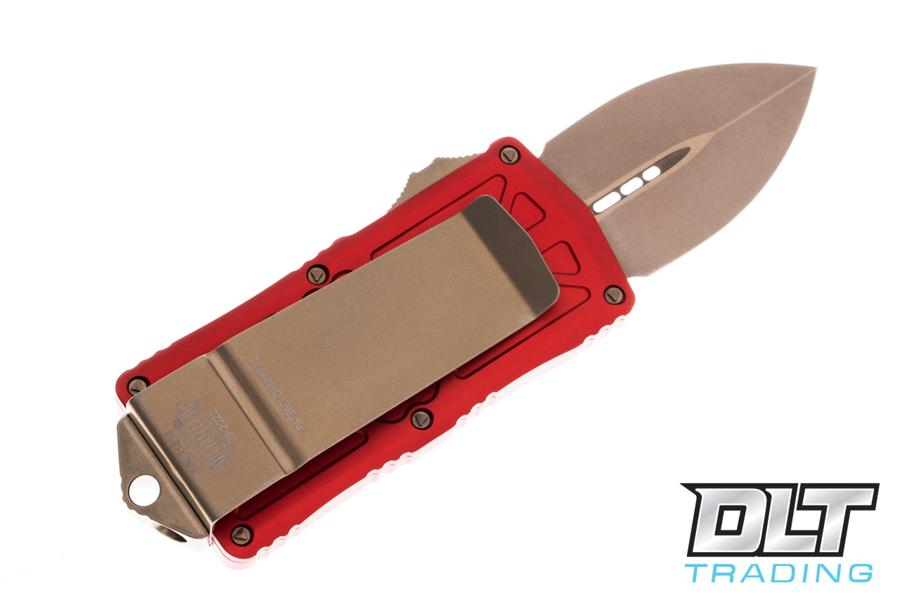 Microtech 157-13RD Exocet D/E - Red Handle - Bronze Blade - DLT