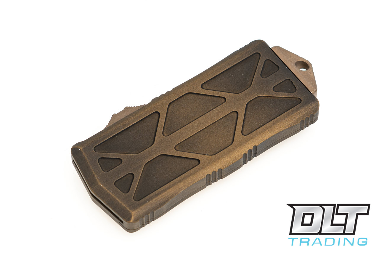 Microtech 157-13APABS Exocet D/E - Antique Bronze Handle - Bronze