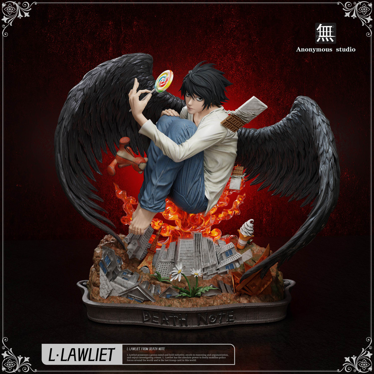 Pre-order * Wumin Studio DEATH NOTE L·Lawliet Resin Statue
