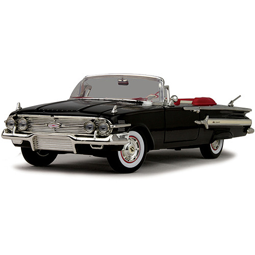 1960 Chevy Impala Convertible - Black 1:18 Scale Diecast Model by