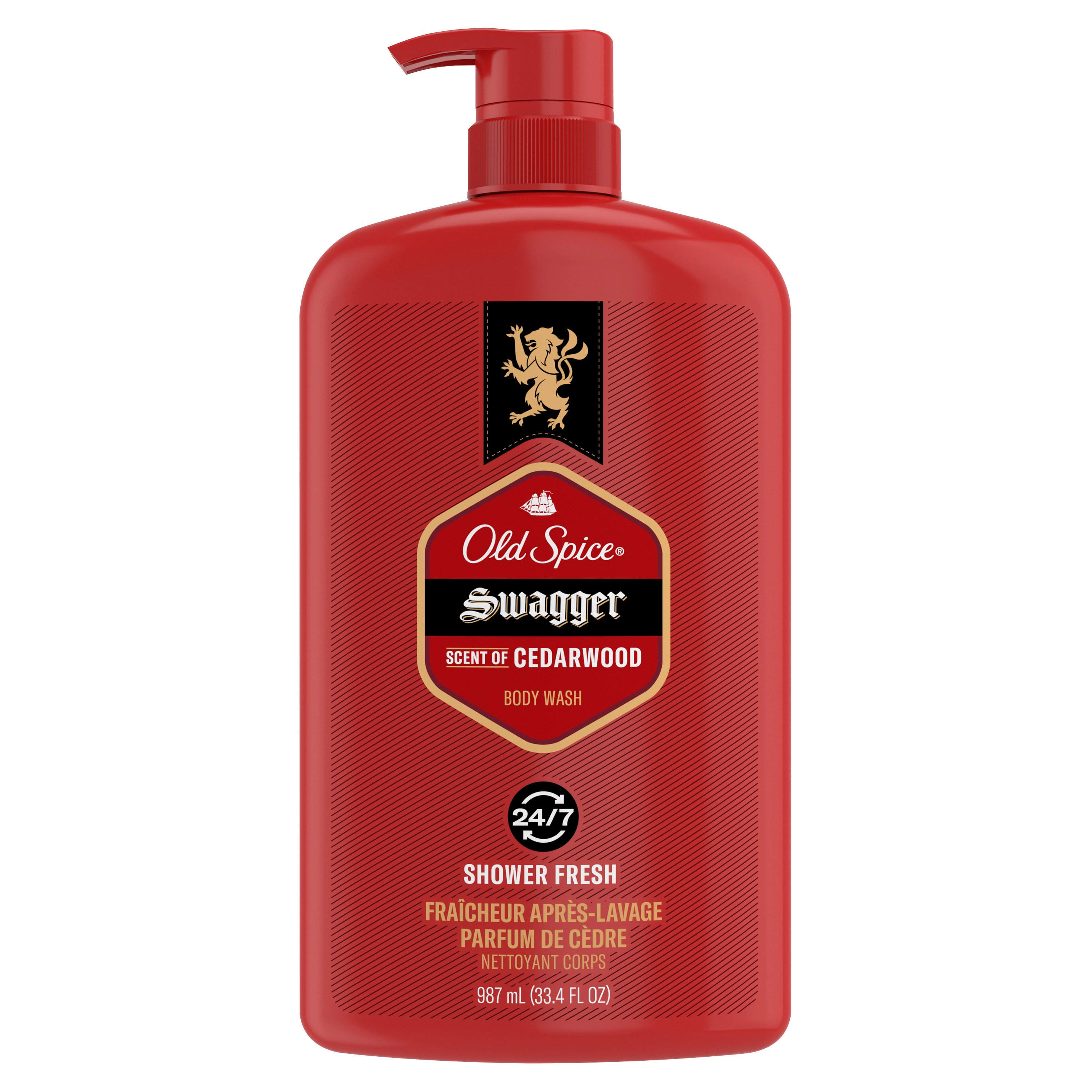 Old Spice Men's Body Wash Pump, Swagger Scent of Confidence, 987