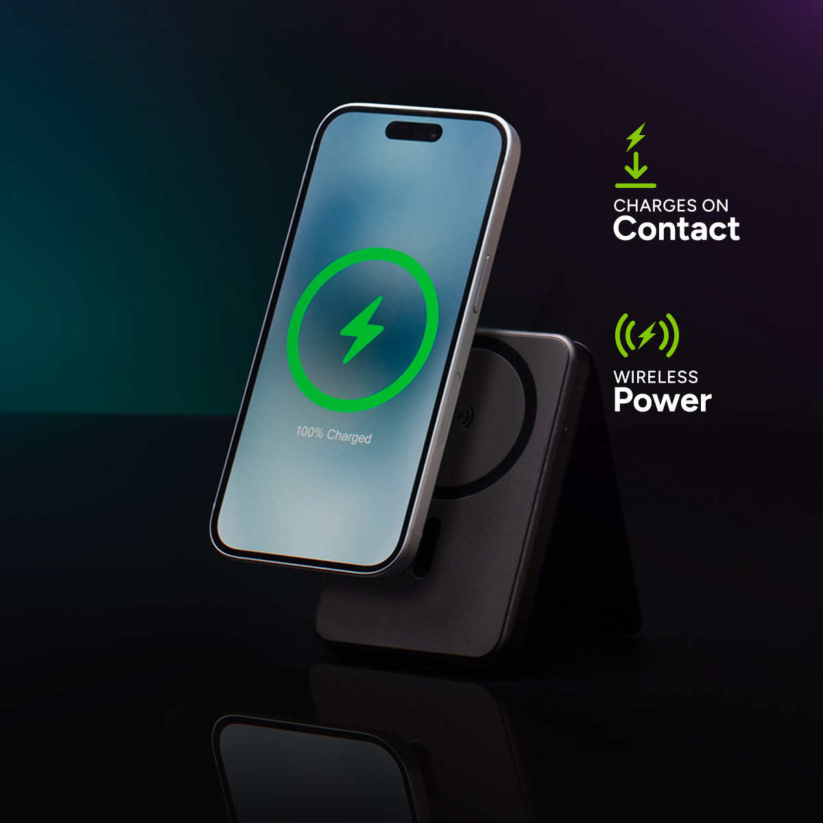 Snap+ 7.5W Wireless 5K Power Bank with Stand - Travel friendly