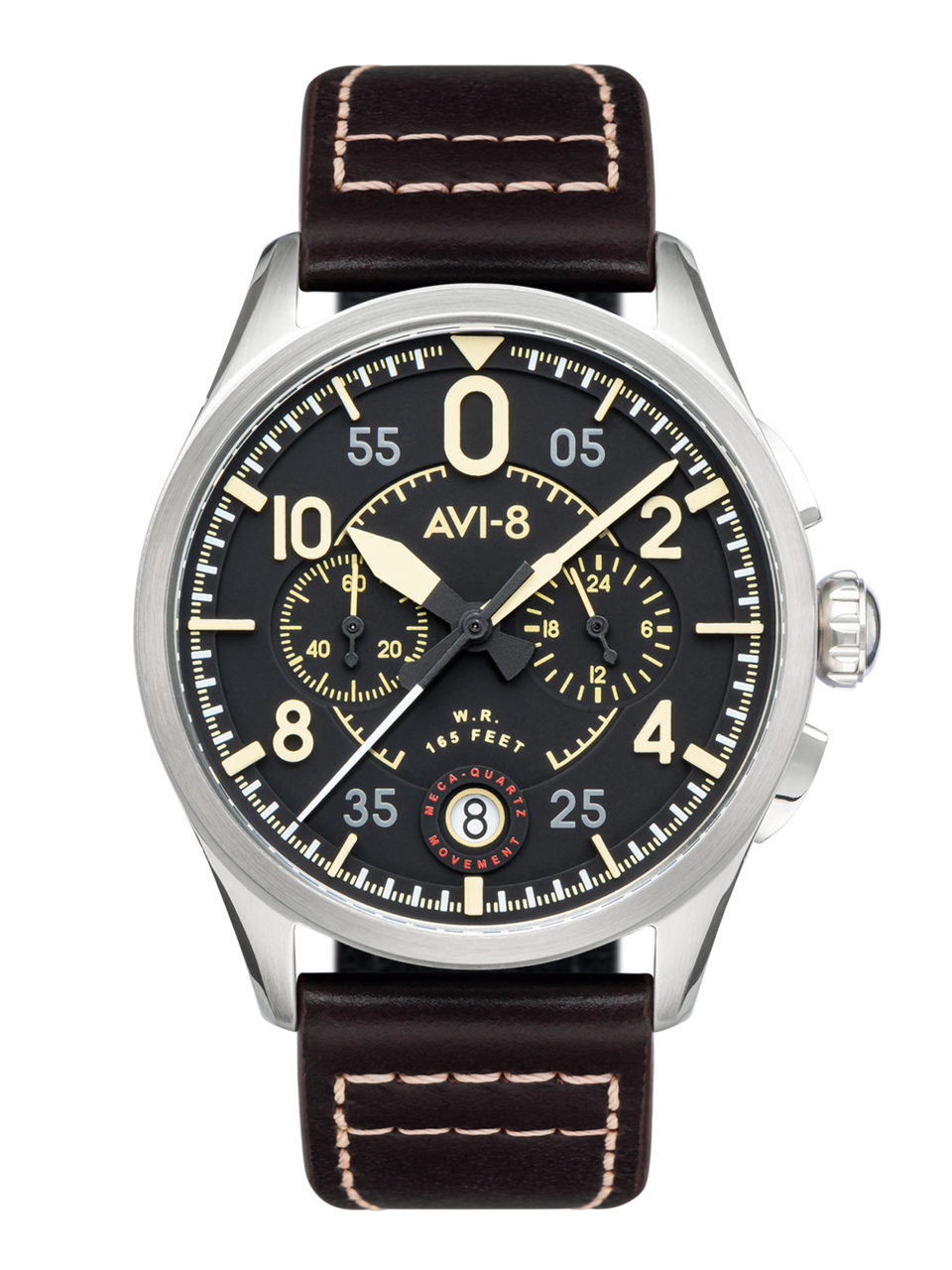 AVI-8 Spitfire Lock Chronograph, Slate Black, Japanese Meca-Quartz