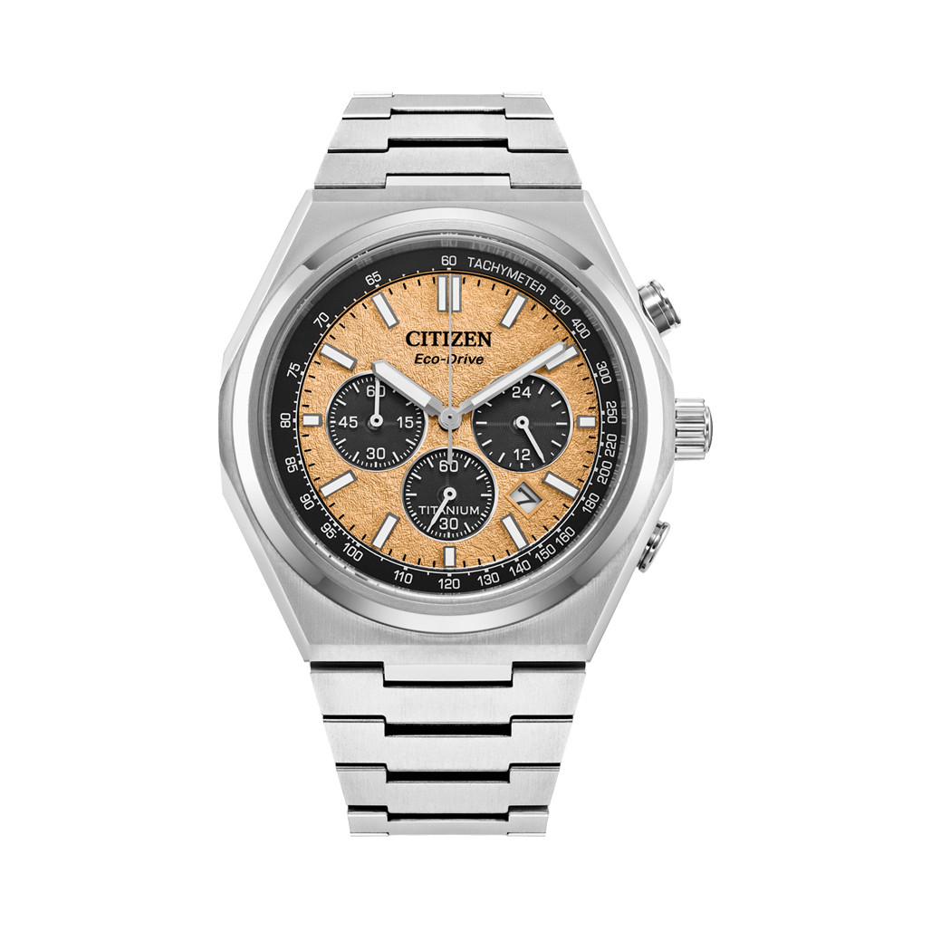 Citizen Zenshin Super Titanium Chronograph with Salmon Dial