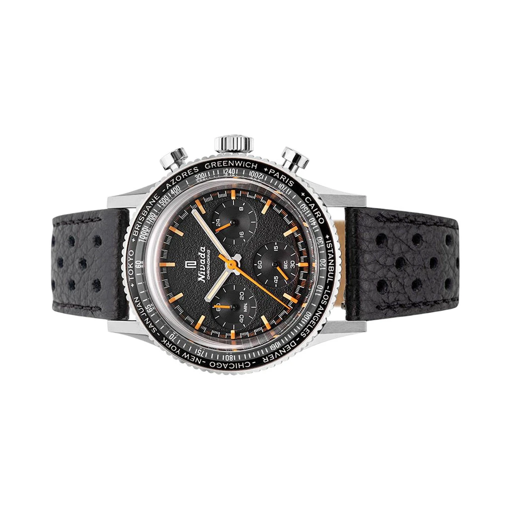 Nivada Grenchen Chronoking Mecaquartz with Interchangeable Bezel