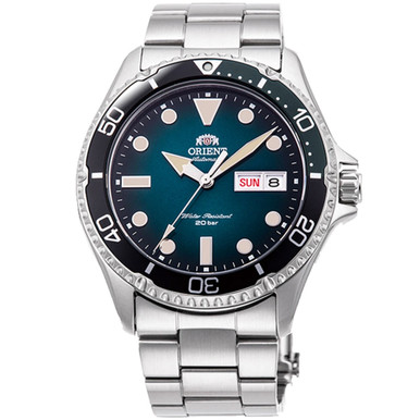 Orient Vintage-Inspired Automatic Dive Watch with a Green Gradient