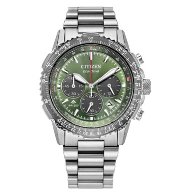 Citizen Promaster Navihawk Chronograph with Green Dial #CA4664-60W