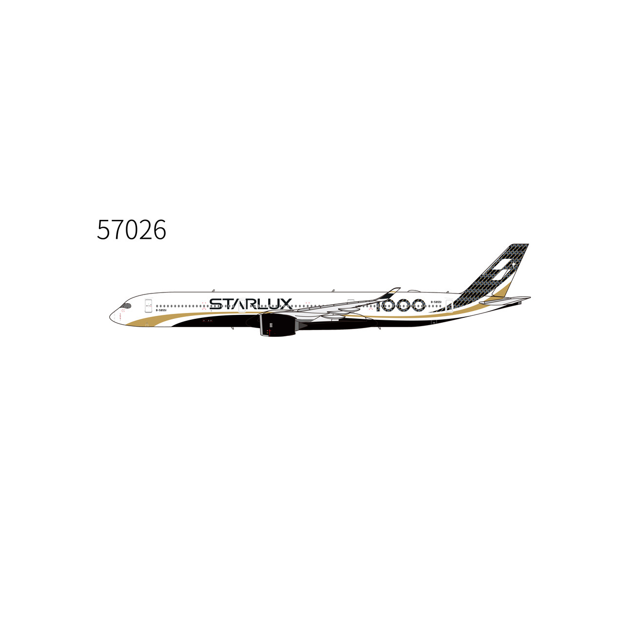 NG Models Starlux Airlines A350-1000 B-58551 Carbon Fiber colors