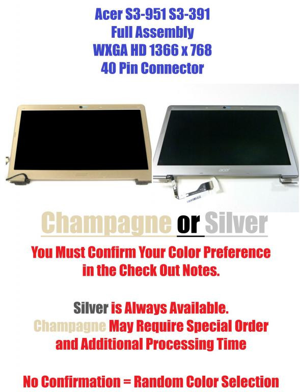Acer Aspire S3-391 REPLACEMENT LAPTOP LCD Screen 13.3