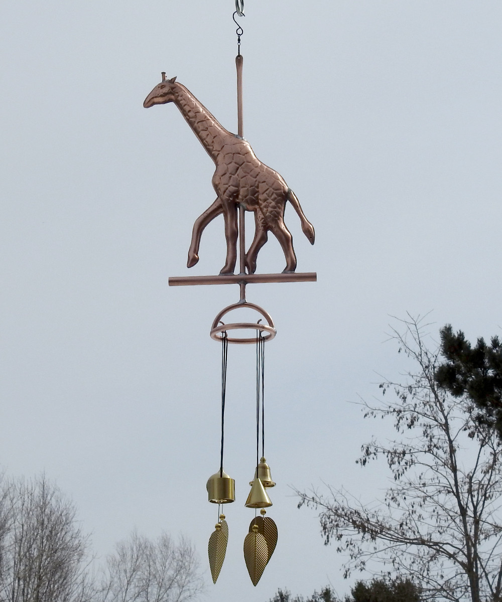 Giraffe Wind Chimes - Made in USA