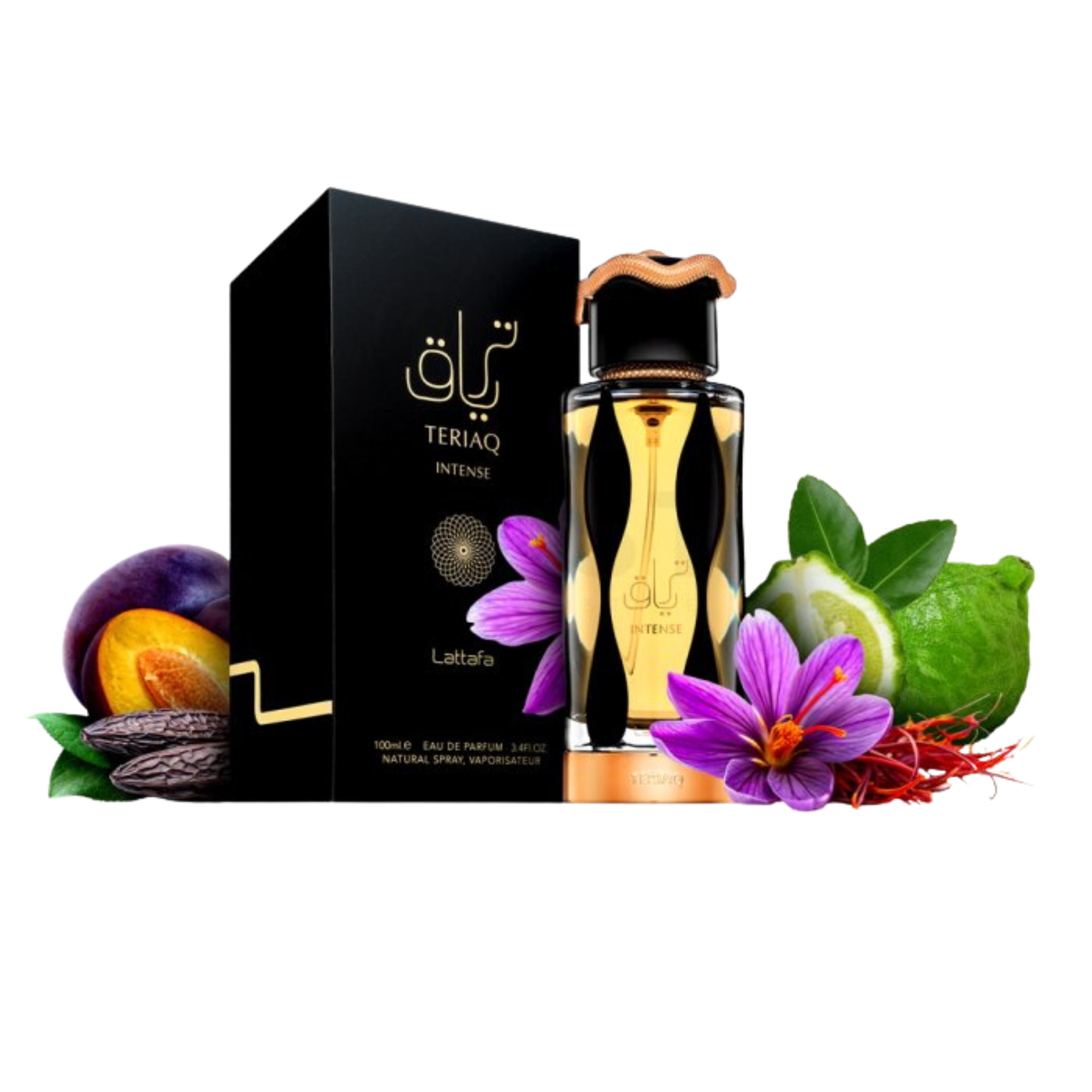 Lattafa Teriaq Intense 3.4 oz Eau de Parfum Fragrance for Unisex