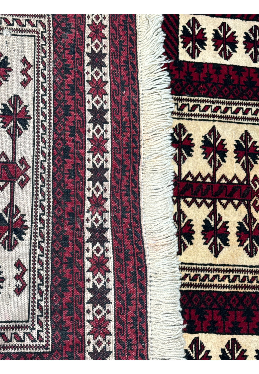 3'6 x 5'4 Persian Baluch Rug - Handmade Tribal Prayer Rug