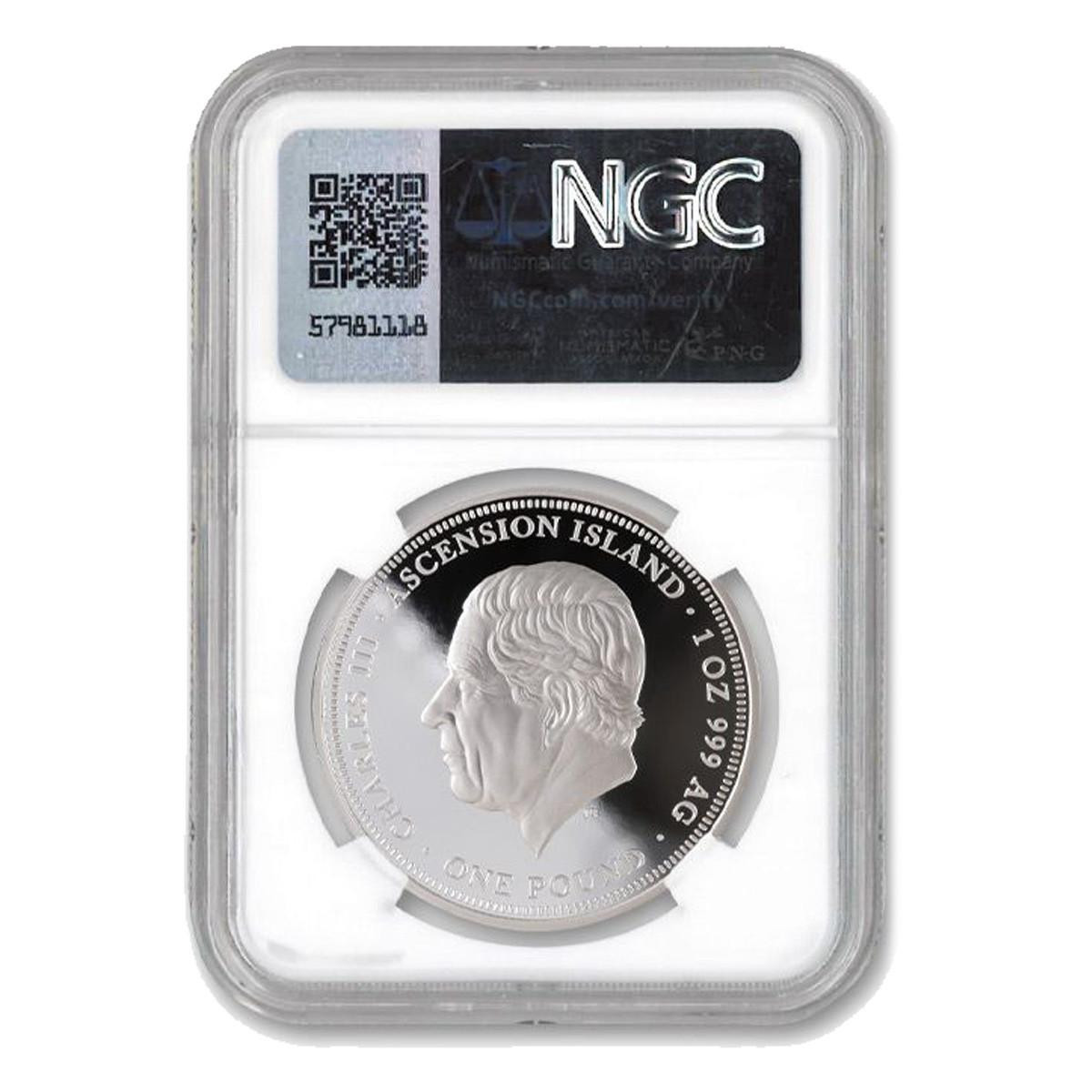Buy 2024 Ascension Islands 1-oz Silver Helmeted Liberty Proof NGC
