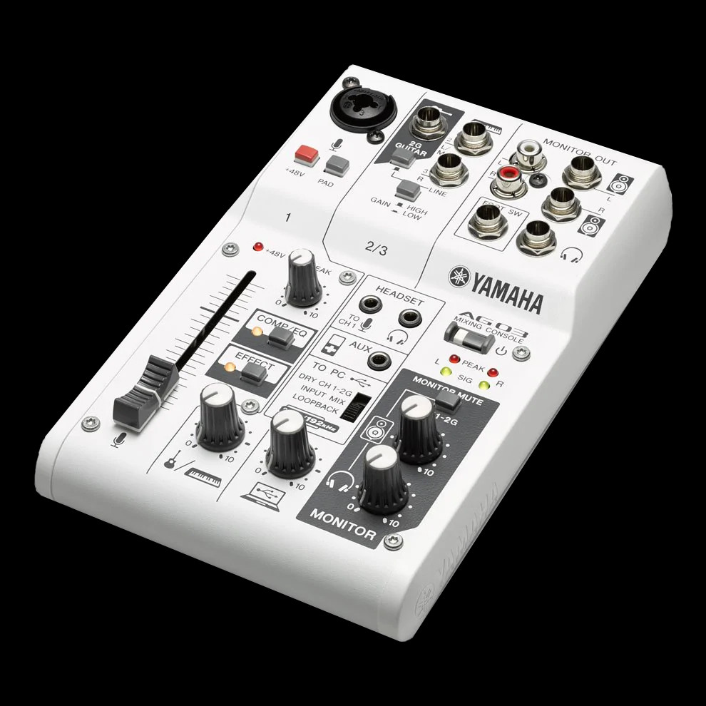 Yamaha AG Series AG03 Mixing Console 3 Channel Mixer - Guitar