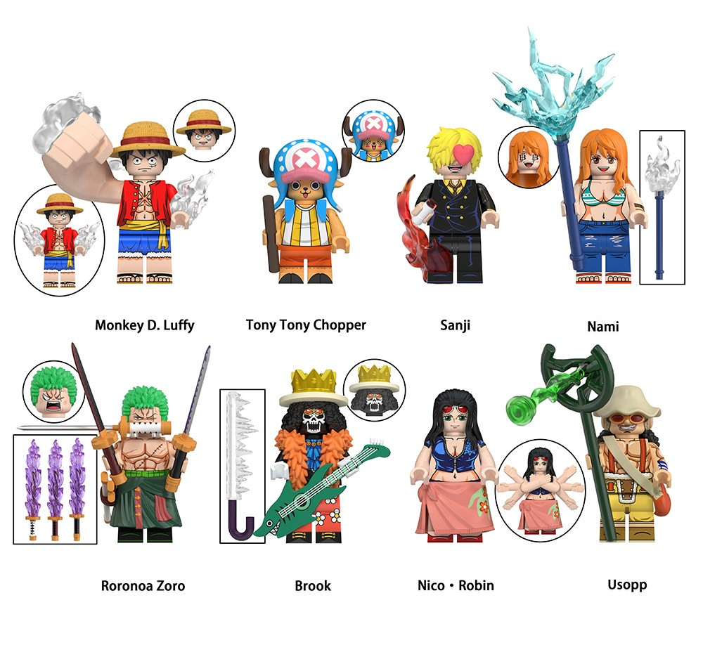 One Piece Manga Custom Minifigures Set WM - J's Little Things
