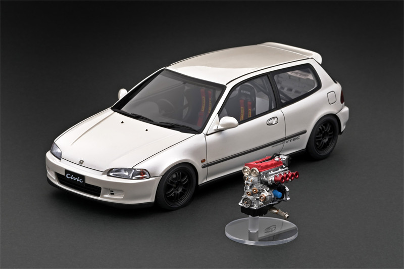 1/18 Ignition Model Honda Civic (EG6) (Pearl White) Car Model with
