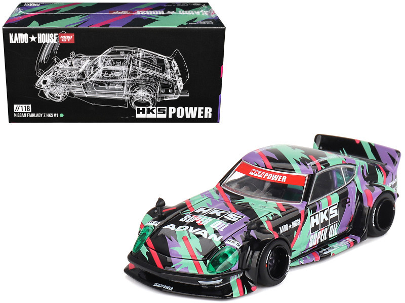 1/64 Kaido House x Mini GT Nissan Fairlady Z HKS Diecast Car Model