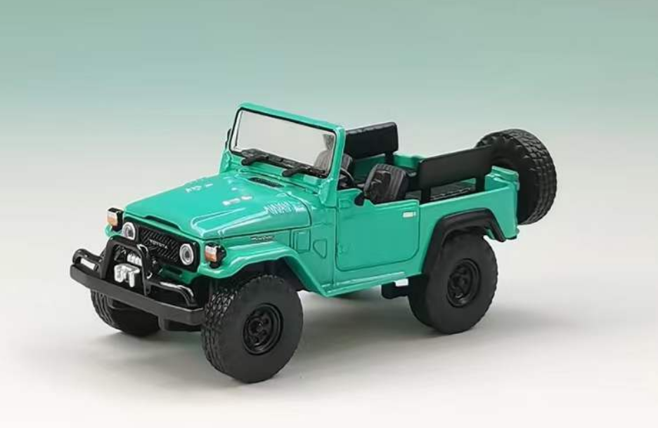 1/64 Rhino Model Toyota Land Cruiser FJ40 Pick Up (Green Blue