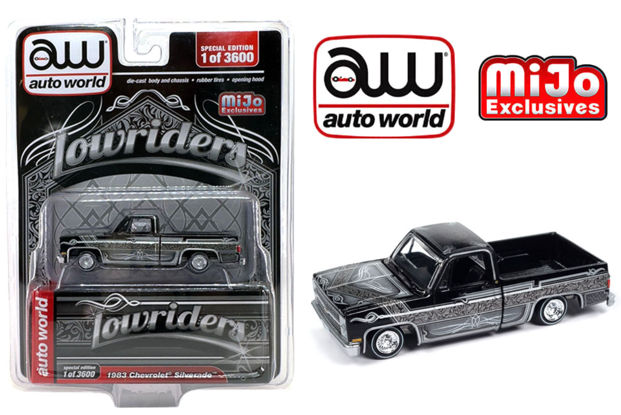 1/64 Auto World 1983 Chevrolet Silverado Lowriders Diecast Car