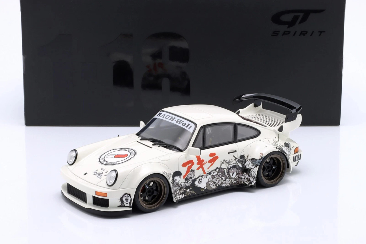 1/18 GT Spirit 2024 Porsche 911 RWB Akira Glacier White Car Model