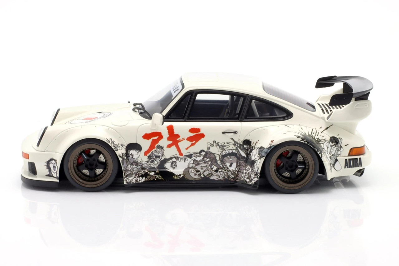 1/18 GT Spirit 2024 Porsche 911 RWB Akira Glacier White Car Model