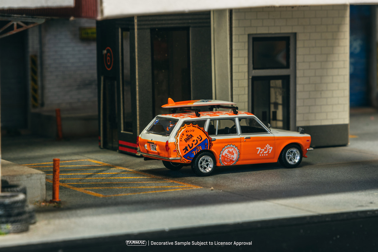 1/64 Tarmac Works Datsun Bluebird 510 Wagon Fanta (Orange) Diecast