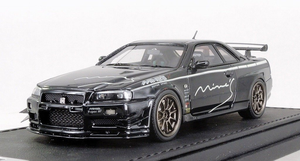 1/43 IG Ignition Model Nissan Skyline GT-R GTR Mine's (R34) (Black