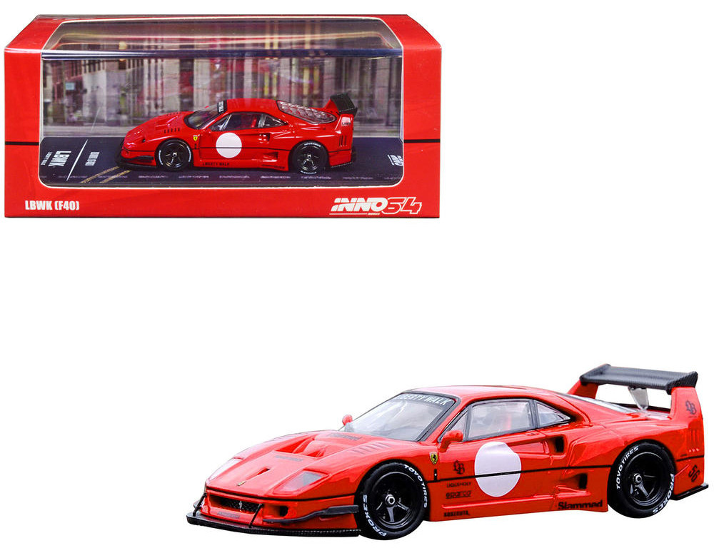 1/64 Inno Ferrari LBWK F40 Liberty Walk (Red) Diecast Car Model