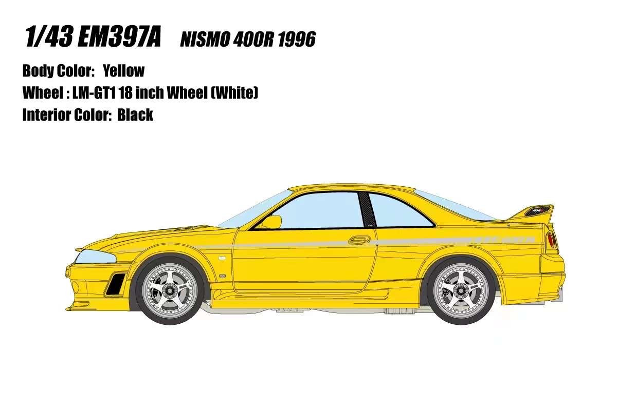 1/43 Make Up 1996 Nissan Skyline GT-R GTR R33 Nismo 400R (Yellow