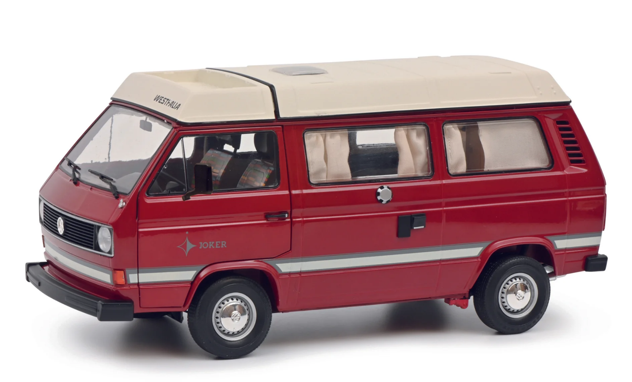 1/18 Schuco Volkswagen VW T3a Westfalia Camper Joker (Red & White