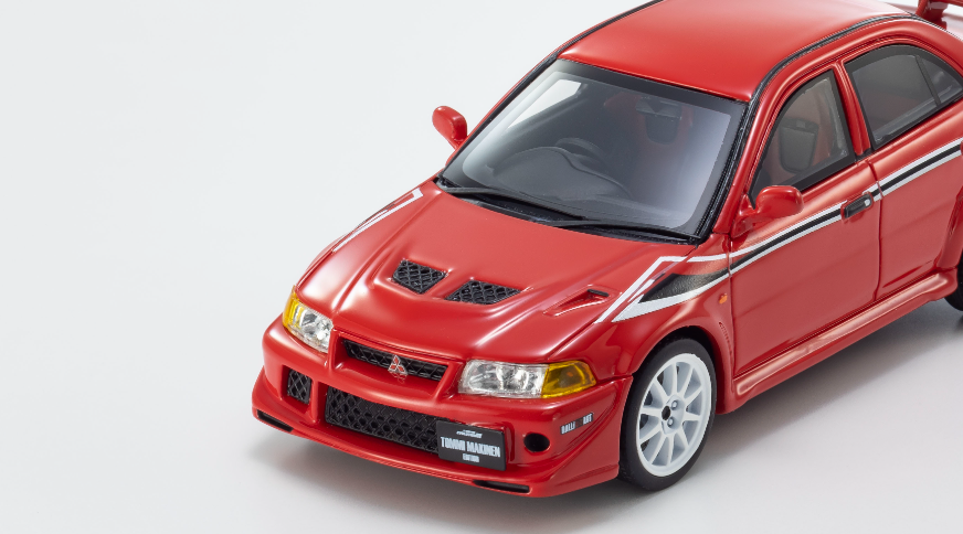 1/43 Kyosho Mitsubishi Lancer Evolution VI TME Red with Rallyart
