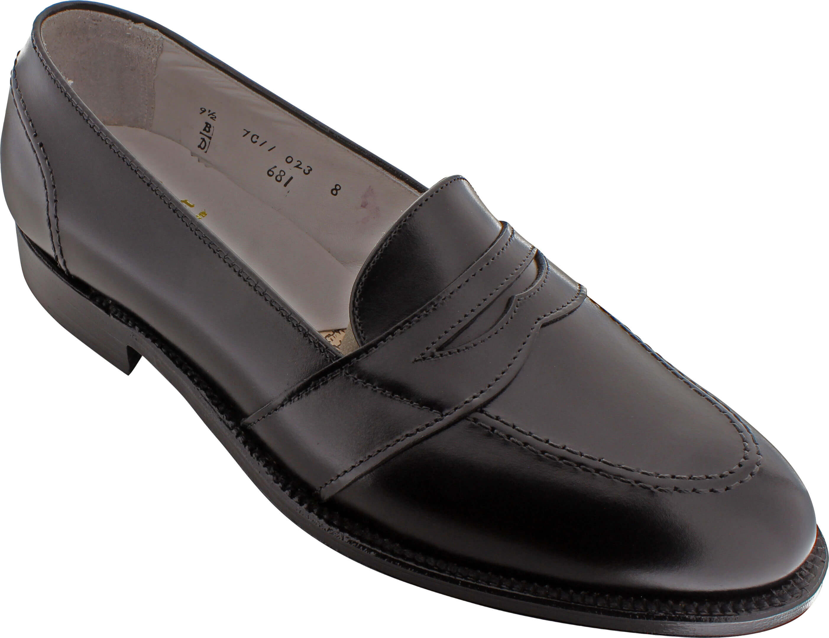 Alden 681 | Buy Alden Full Strap Slip-On Loafers in Black Calfskin