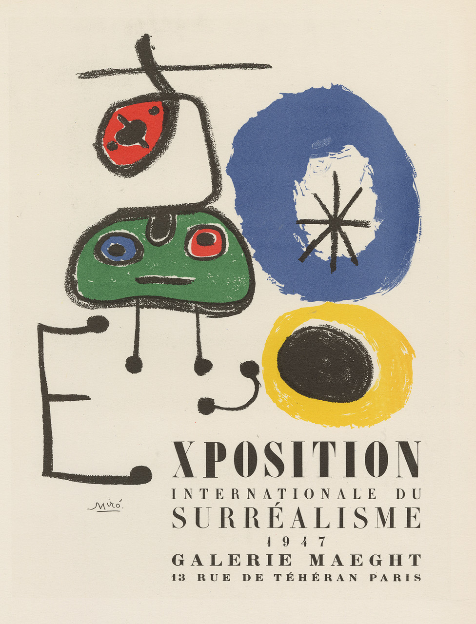 After Joan Miro 'Exposition Internationale Du Surrealisme