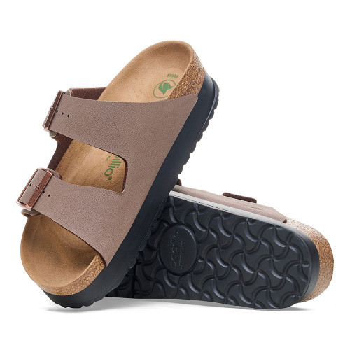 Women's Birkenstock Arizona Platform Vegan Sandals - Mocha | Eagle