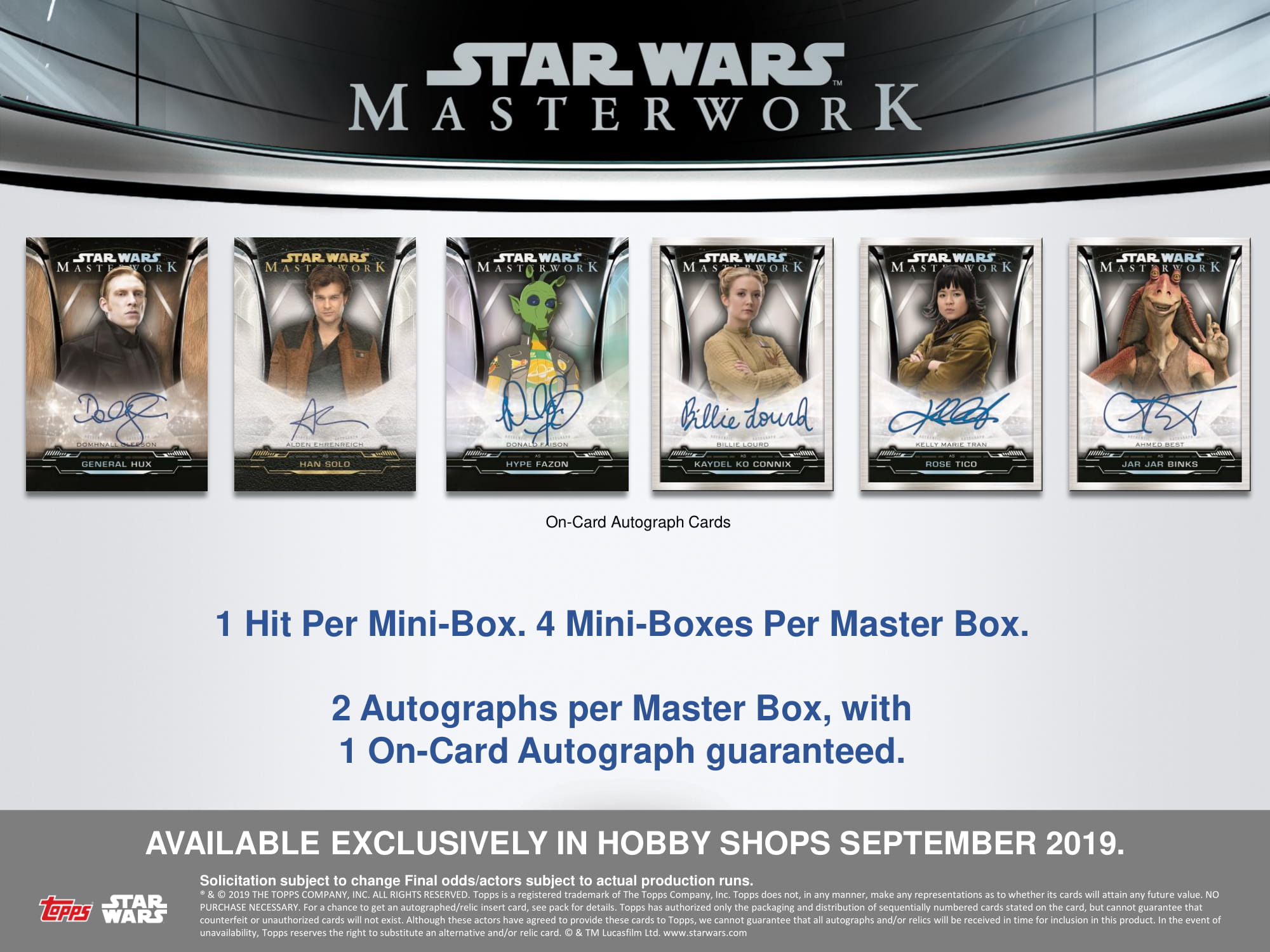 2019 Topps Star Wars Masterwork Hobby Box